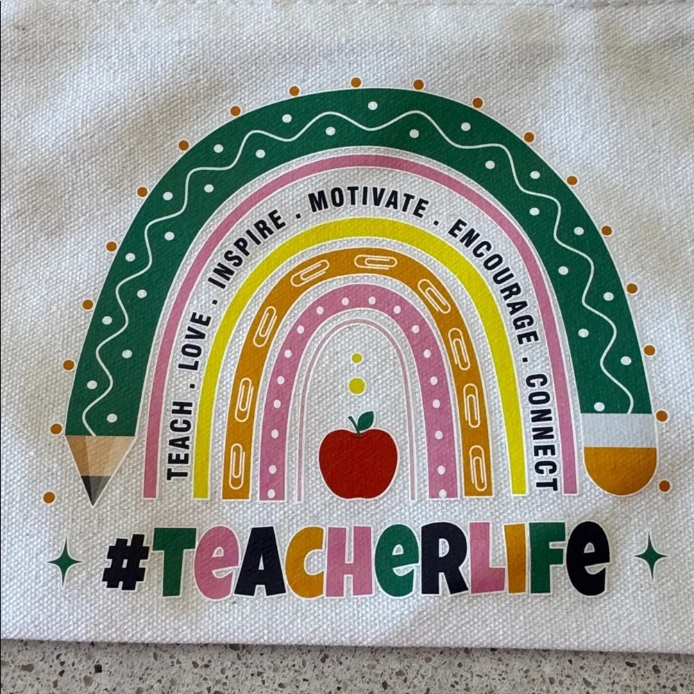 Colorful Teacher Life Pouch - Picture 2 of 4